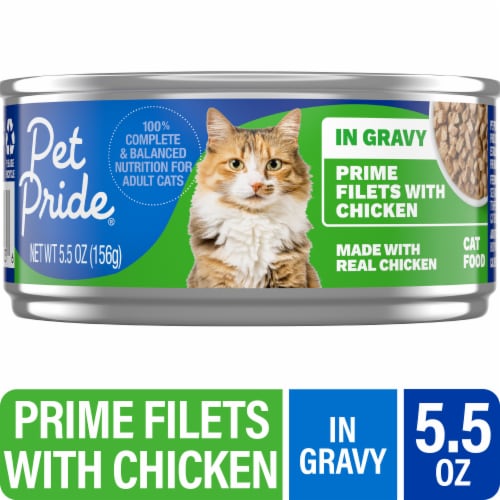 Pet Pride® Adult Wet Cat Food Prime Filets with Chicken in Gravy Perspective: front