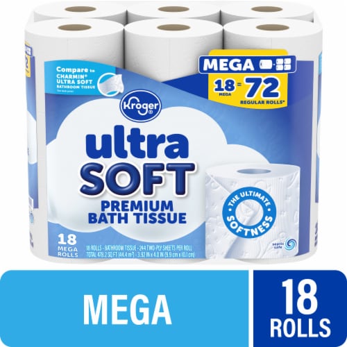 Kroger® Ultra Soft Toilet Paper Mega Roll Perspective: front