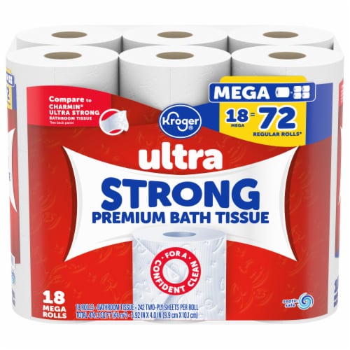 Kroger® Ultra Strong Premium Bath Tissue Mega Rolls, 18 ct - QFC