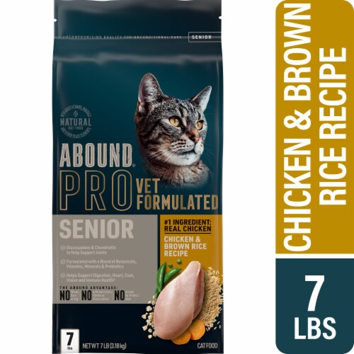 ABOUND Pro Vet Formulated Senior Dry Cat Food Chicken Brown Rice 7 pounds Harris Teeter