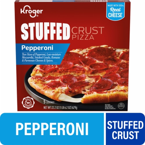 Kroger® Pepperoni Cheese Stuffed Crust Frozen Pizza Perspective: front