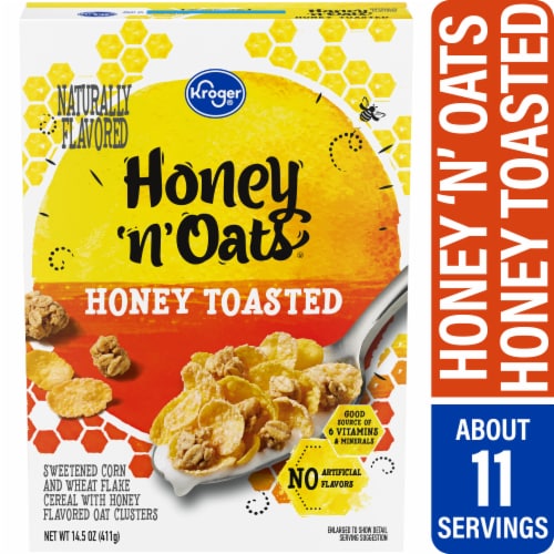 Kroger® Honey N' Oats Honey Toasted Cereal Perspective: front