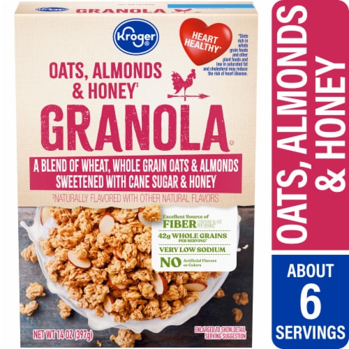Kroger® Oats Almonds & Honey Granola Perspective: front