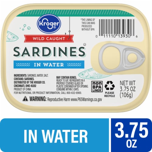 Kroger® Wild Caught Sardines in Water Perspective: front