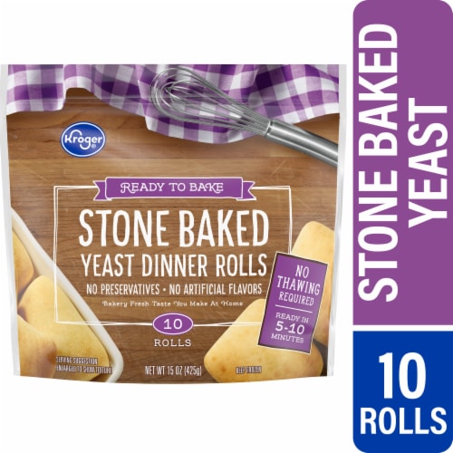 Kroger® Stone Baked Yeast Dinner Rolls Perspective: front