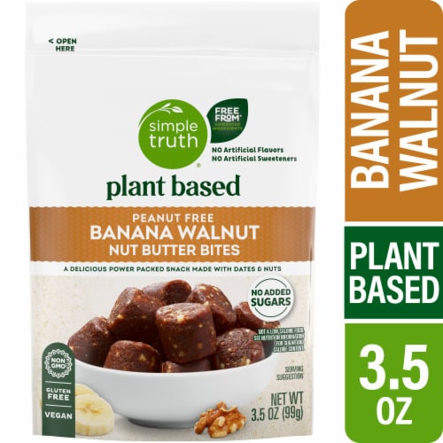 Simple Truth® Plant Based Banana Bread Walnut Nut Butter Bites Perspective: front