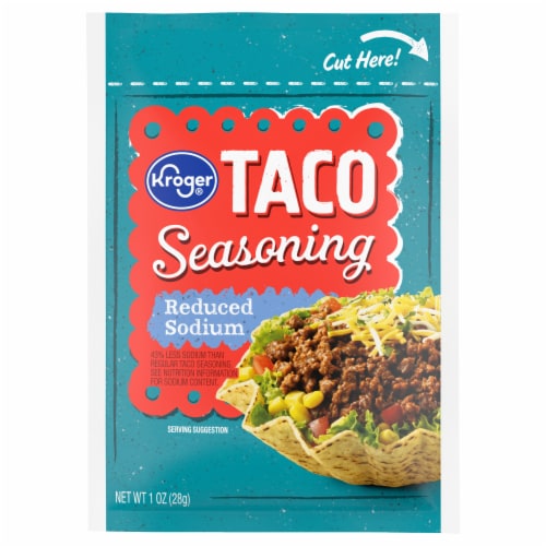 Kroger® Reduced Sodium Taco Seasoning Perspective: front