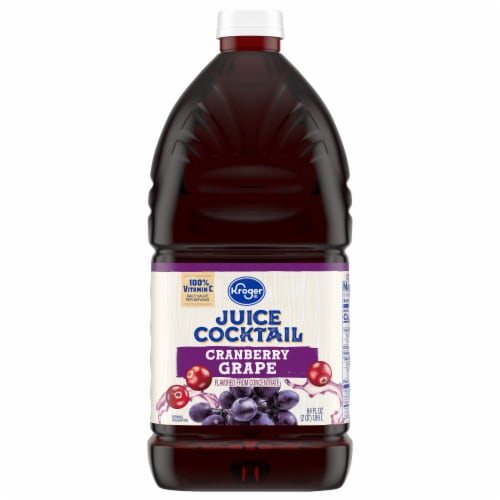 Kroger® Grape Cranberry Juice Cocktail Bottle Perspective: front