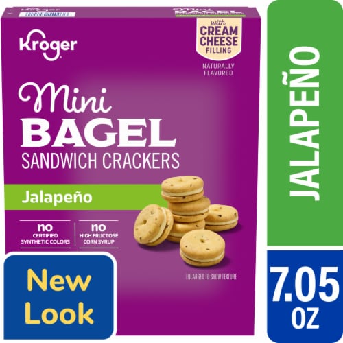 Kroger® Jalapeno Mini Bagel Sandwich Crackers Perspective: front