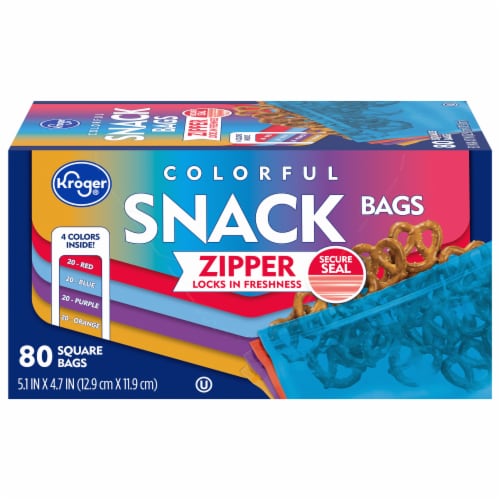 Kroger® Colored Snack Bags Perspective: front