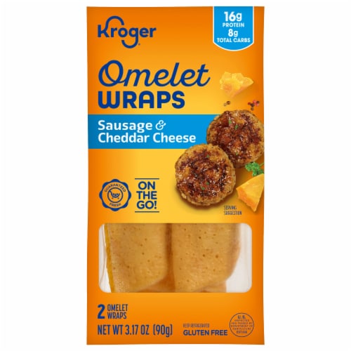 Kroger® Sausage & Cheddar Cheese Omelet Wrap Perspective: front