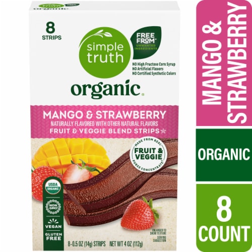 Simple Truth Organic® Strawberry Mango Strips Perspective: front