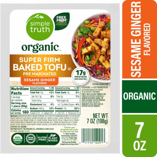 Simple Truth Organic® Super Firm Sesame Ginger Baked Tofu, 7 oz - QFC