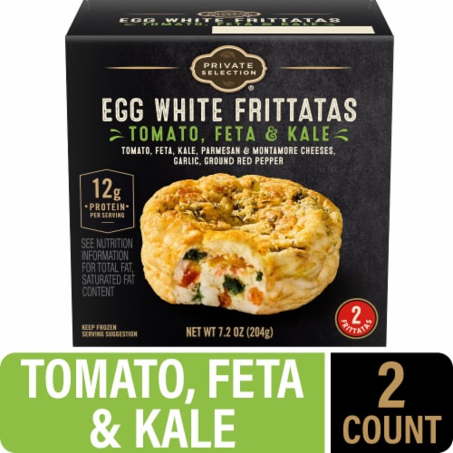 Private Selection® Tomato Feta & Kale Egg White Frittatas Perspective: front