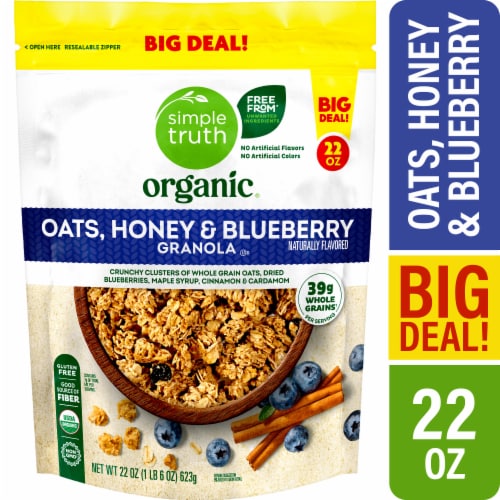 Simple Truth Organic® Blueberry Oats and Honey Granola BIG DEAL! Perspective: front