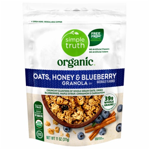 Simple Truth Organic® Oats Honey and Blueberry Granola Perspective: front