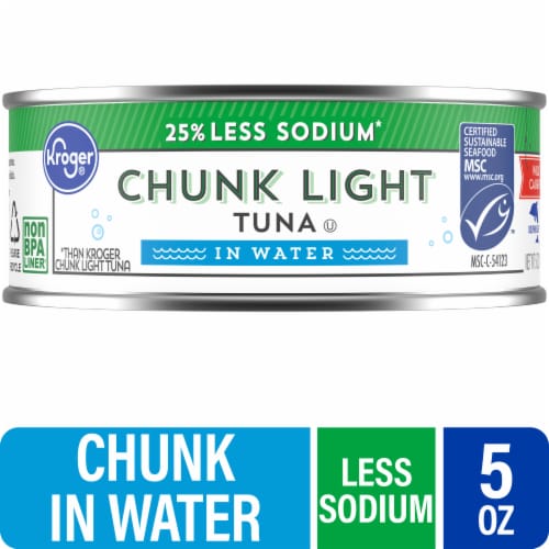 Kroger® Less Sodium Chunk Light Tuna in Water Perspective: front
