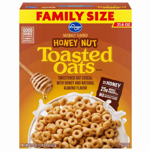 Kroger® Honey Nut Toasted Oats Cereal Perspective: front