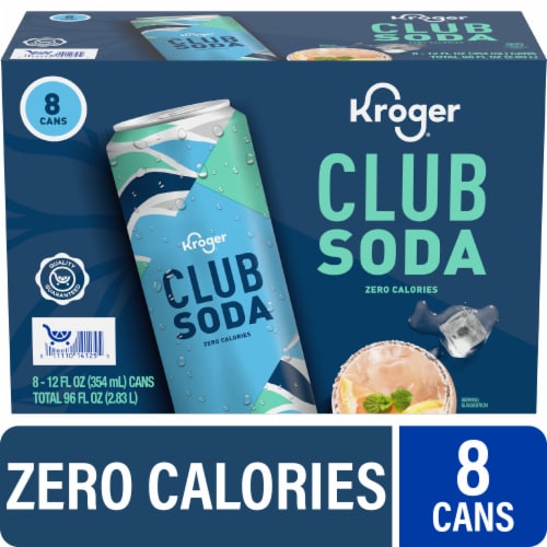 Kroger® Club Soda Cans Perspective: front