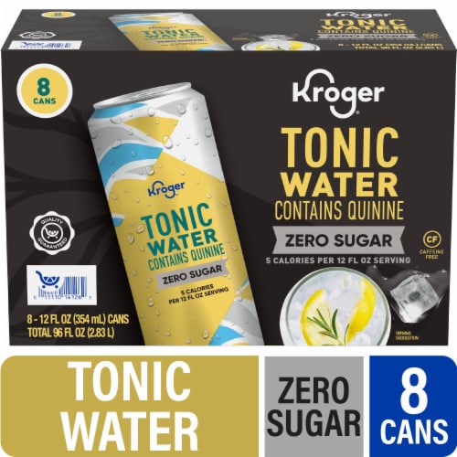 Kroger® Zero Sugar Tonic Water with Quinine Perspective: front