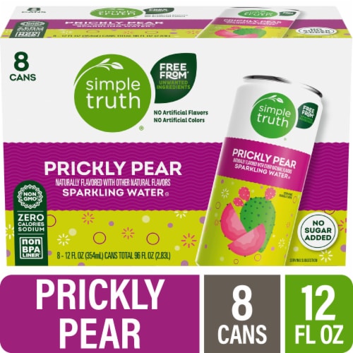 Simple Truth® Prickly Pear Sparkling Seltzer Water Cans Perspective: front