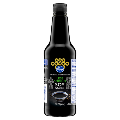 Kroger® Less Sodium Soy Sauce Perspective: front