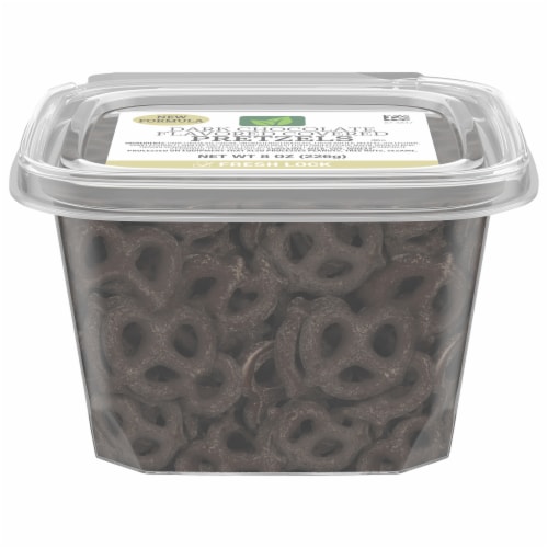 Dark Chocolate Flavored Covered Pretzels Perspective: front