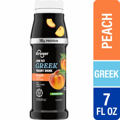 Kroger® Peach Low Fat Greek Yogurt Drink Perspective: front