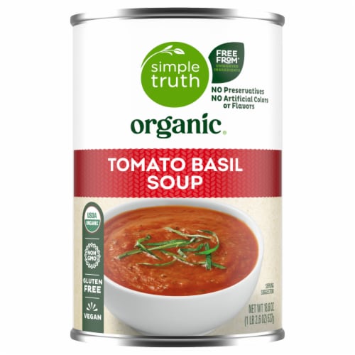 Simple Truth Organic® Tomato Basil Soup Perspective: front
