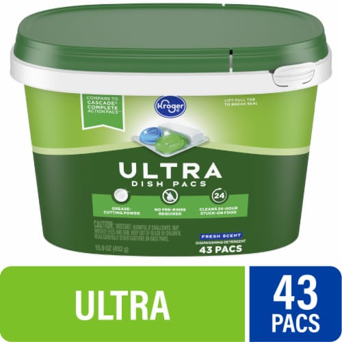 Kroger® Ultra Dishwasher Detergent Pods Fresh Scent Perspective: front