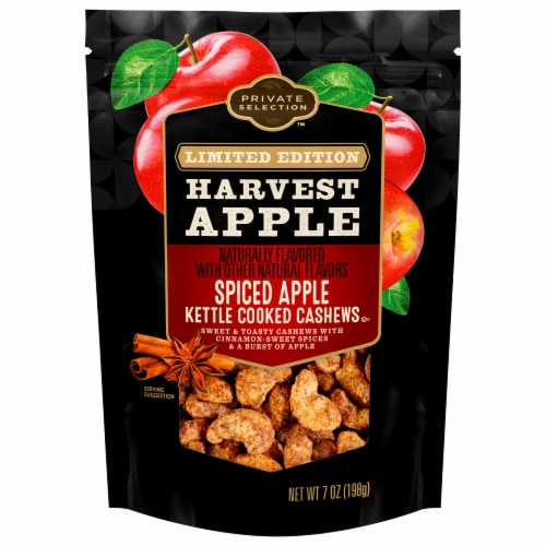 Private Selection™ Limited Edition Harvest Apple Spiced Apple Kettle Cooked Cashews Perspective: front