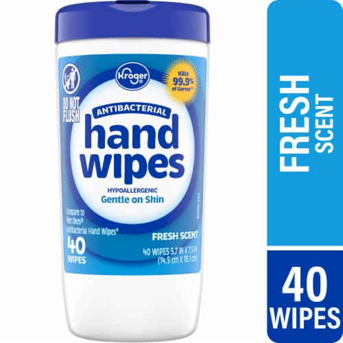Kroger® Fresh Scent Antibacterial Hand Wipes Perspective: front