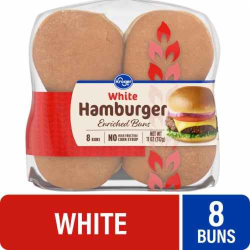 Kroger® White Hamburger Buns Perspective: front