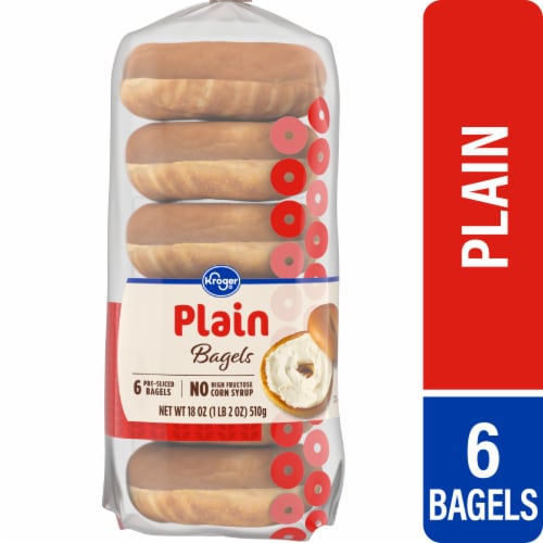 Kroger® Plain Bagels Perspective: front