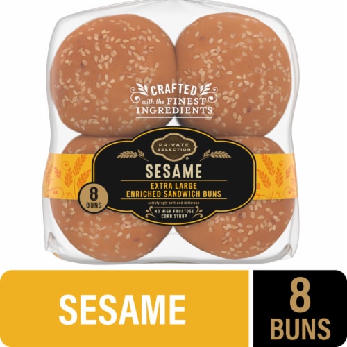 Private Selection® Sesame Extra Large Sandwich Buns Perspective: front