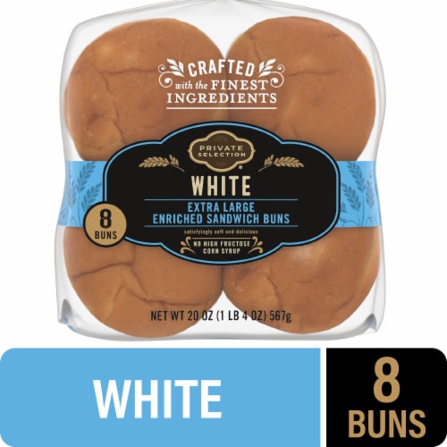 Private Selection® White Sandwich Buns Extra Large Perspective: front