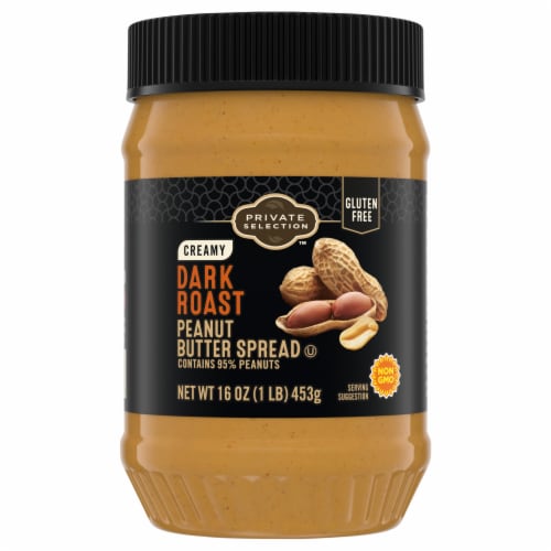 Private Selection™ Gluten Free Creamy Dark Roast Peanut Butter Spread Perspective: front