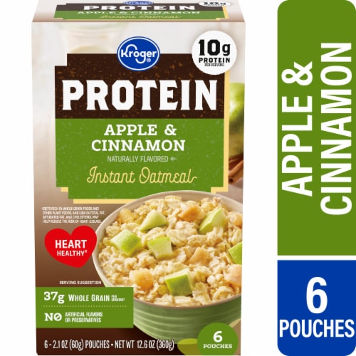 Kroger® Apple & Cinnamon Protein Instant Oatmeal Perspective: front
