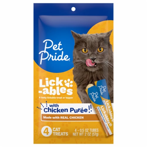 Pet Pride® Lick-ables with Chicken Puree Cat Food Topper and Treat Perspective: front