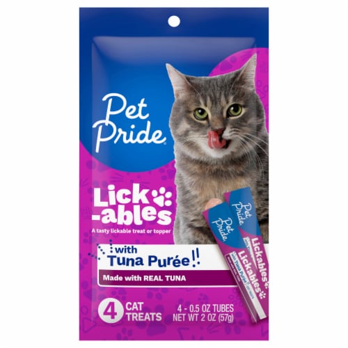 Pet Pride® Lick-ables with Tuna Puree Cat Food Topper and Treat Perspective: front