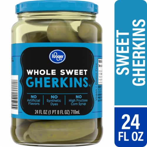 Kroger® Whole Sweet Gherkins Pickles Perspective: front