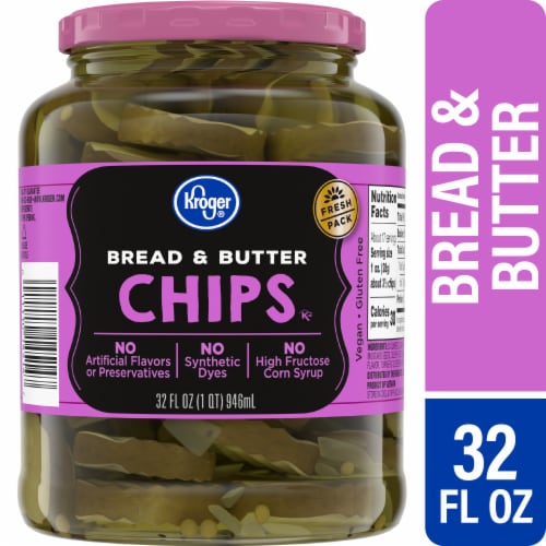 Kroger® Bread & Butter Chips Perspective: front