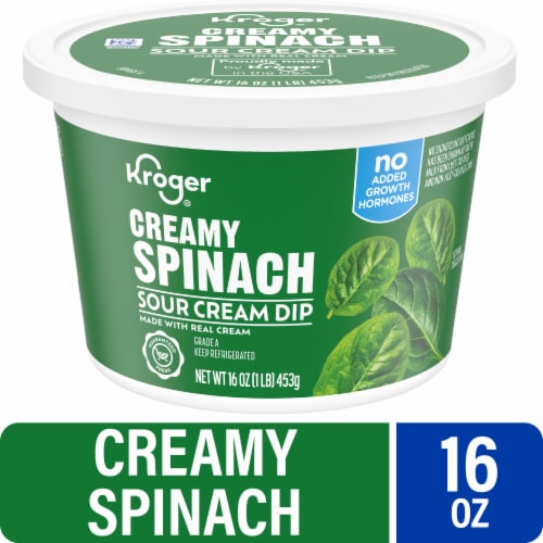 Kroger® Creamy Spinach Sour Cream Dip Perspective: front