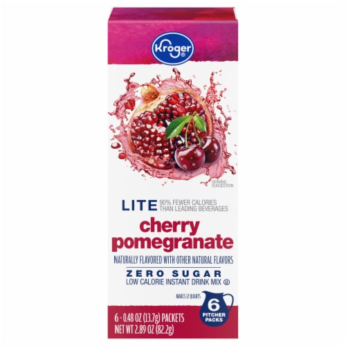 Kroger® Lite Cherry Pomegranate Zero Sugar Pitcher Drink Mix Perspective: front