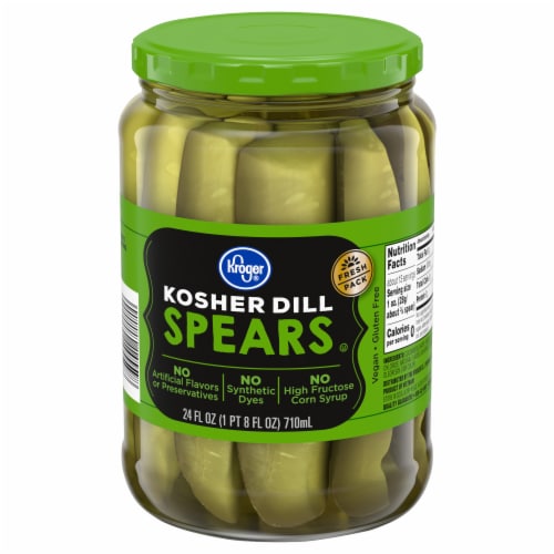 Kroger® Kosher Dill Spear Pickles Perspective: front