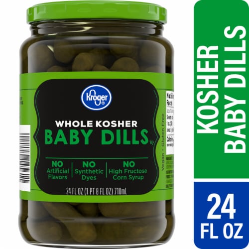 Kroger® Whole Kosher Baby Dills Perspective: front
