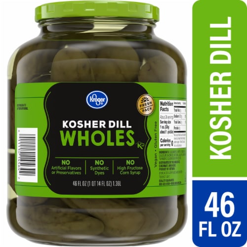Kroger® Kosher Whole Dill Pickles Perspective: front