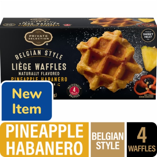 Private Selection® Belgian Style Pineapple Habanero Liege Waffles Perspective: front