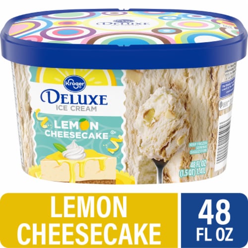 Kroger® Deluxe Lemon Cheesecake Ice Cream Tub Perspective: front