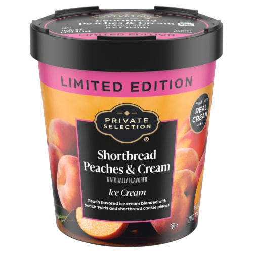 Private Selection® Limited Edition Shortbread Peaches & Cream Ice Cream Perspective: front